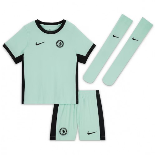 Maillot de foot Chelsea Axel Disasi #2 Troisième enfant 2023-24 Manches Courte (+ pantalon court)